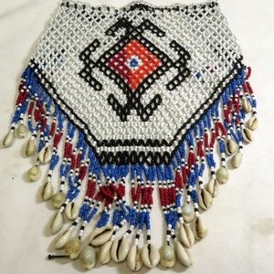 Antique Native American Bib Beaded Necklace